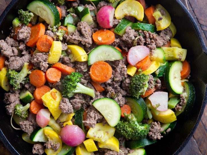 Low Fat Skillet Beef And Vegetables Recipe